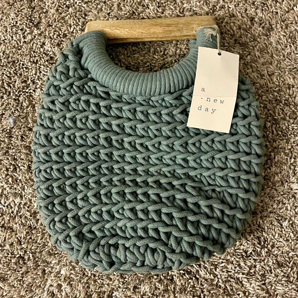 A New Day Green Knit Women's Bag